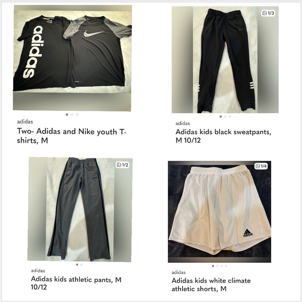 Adidas & Nike Boys Athletic Bundle (5 Pieces) – Size M (10/12)